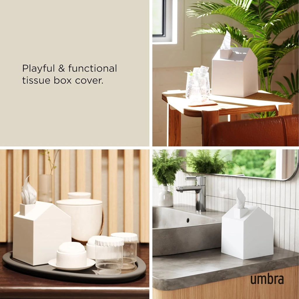 Umbra Casa Tissue Box Cover - Adorable House Shaped Square Tissue Box Holder for | eBay