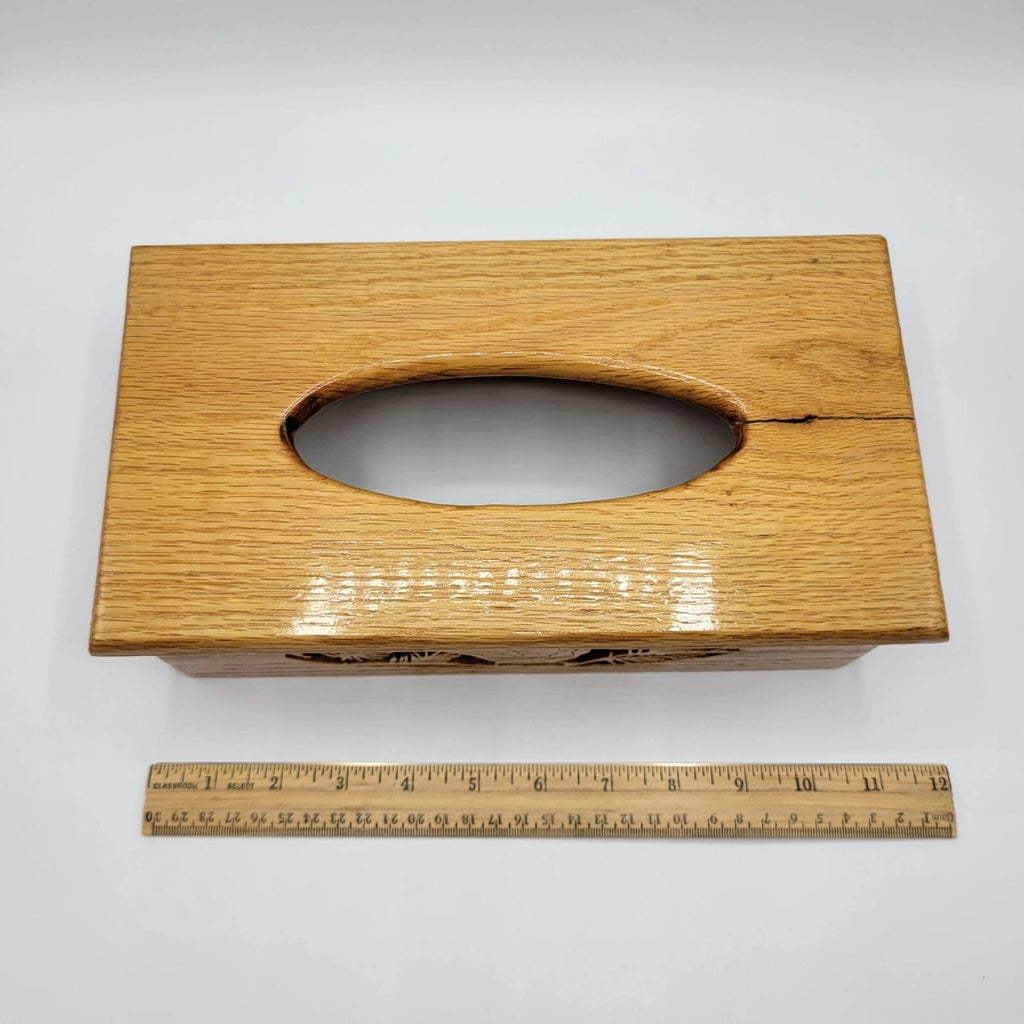 Vintage Handmade Wood Wooden Tissue Box Cover Bird Laser Cut | eBay