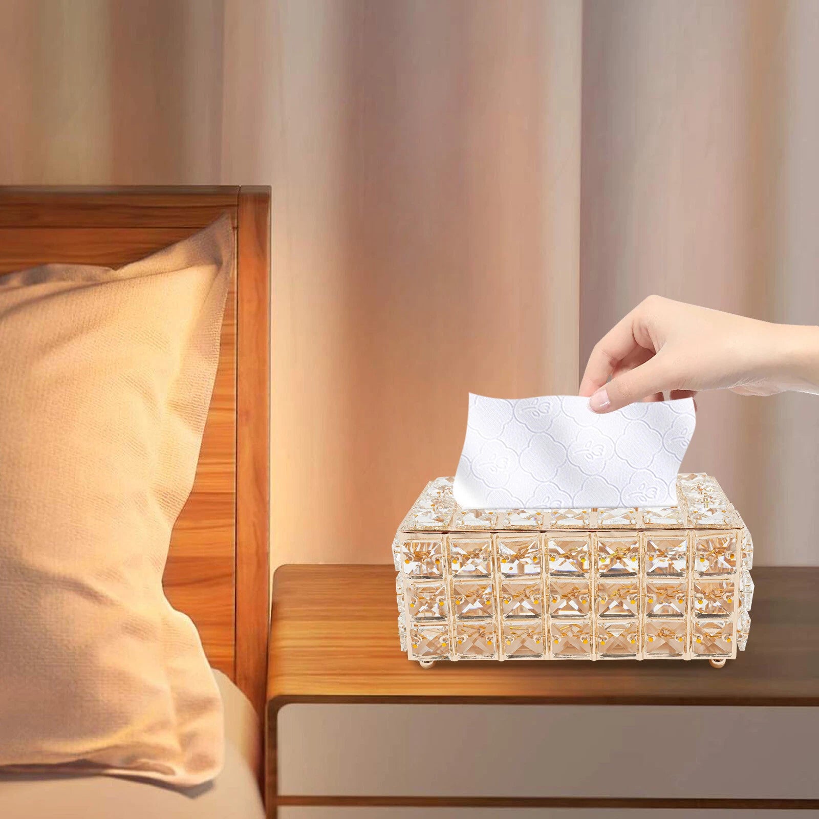 Facial Tissue Box Cover Paper Storage Holder Napkin Dispenser Organizer | eBay