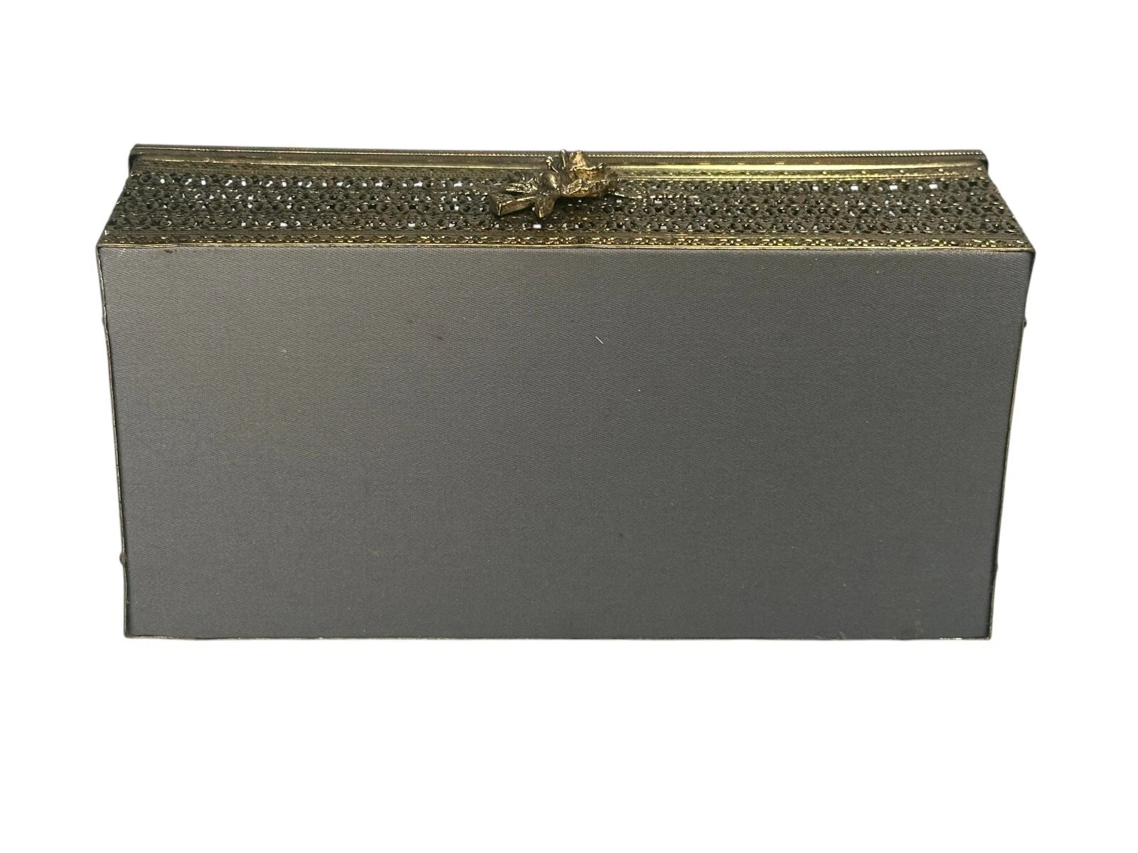 Vintage MCM Hollywood Regency Gold Tone Rose Bird Metal Tissue Box Cover | eBay