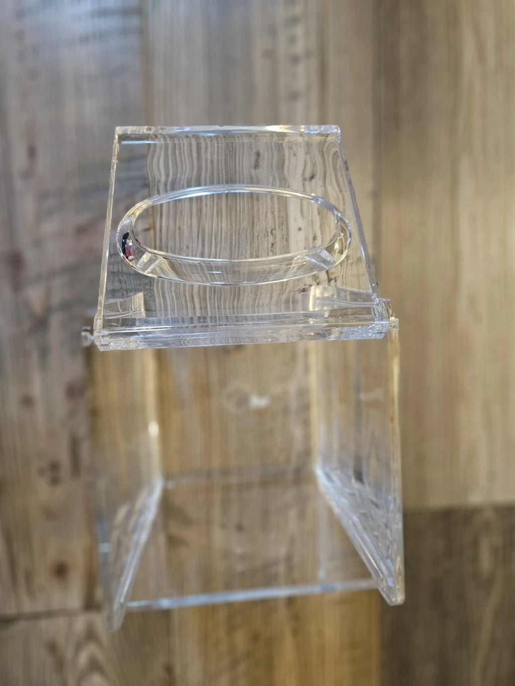Vintage Grainware Lucite Acrylic Clear Tissue Holder Hinged Lid Square MOD | eBay