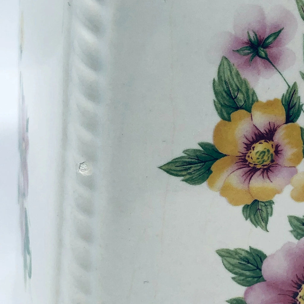 Vintage Ceramic Tissue Box Cover Athena Pink Floral Shabby Chic USA | eBay