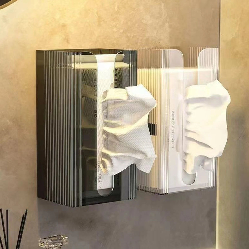 Wall Mounted Tissue Box Kitchen Wipes Storage Box Wall-Mounted Tissue Holder | eBay