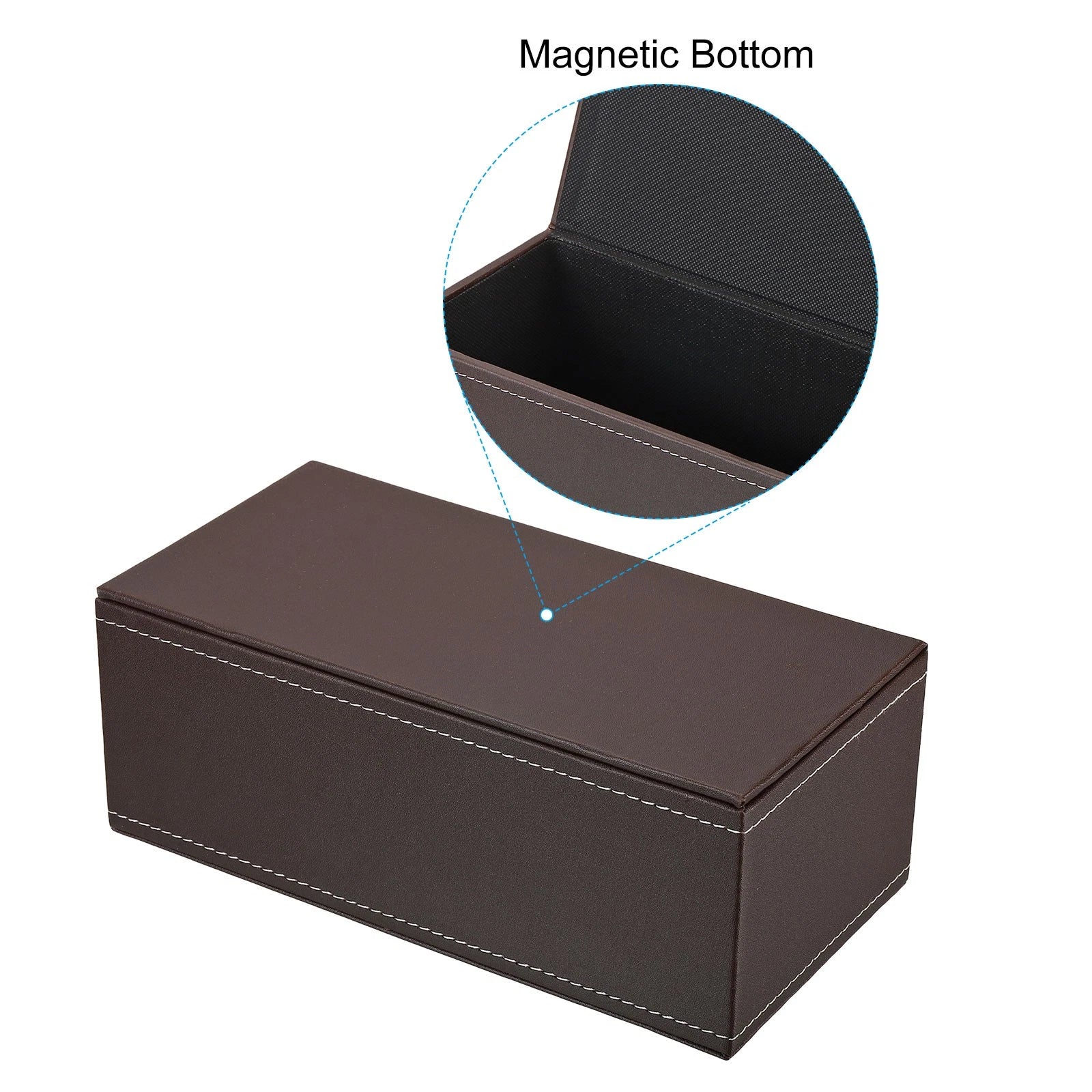 9.4x4.7x3.7" Tissue Box Cover PVC Leather Waterproof Napkin Dispenser Brown | eBay