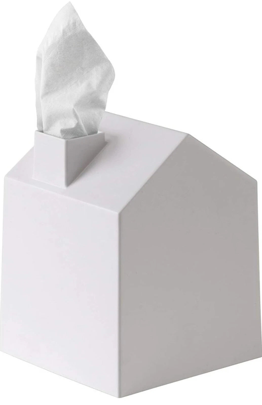 Casa Tissue Box Cover House Shaped Square Tissue Box Holder White Plastic | eBay