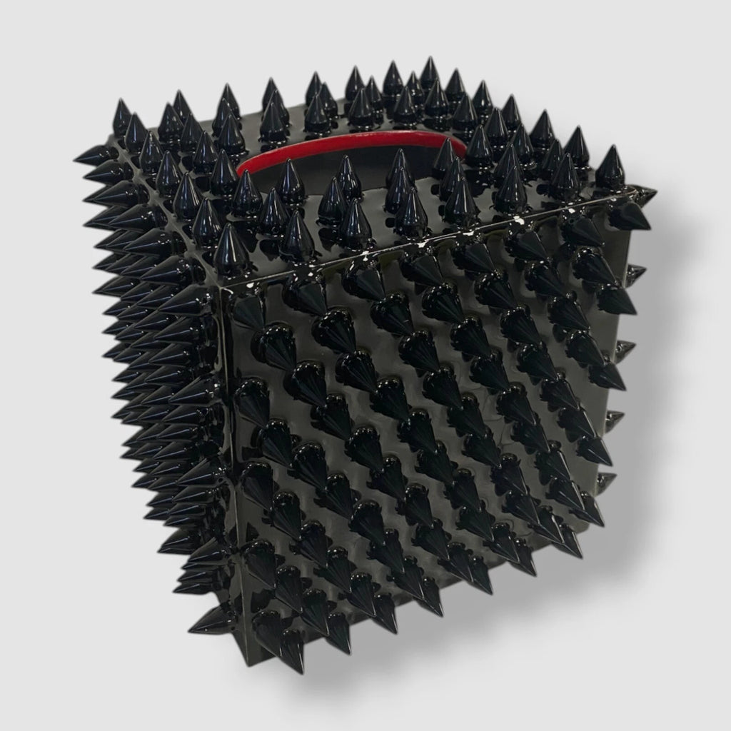 Mike & Ally Black Boutique Spiked Quill Tissue Box Cover | eBay