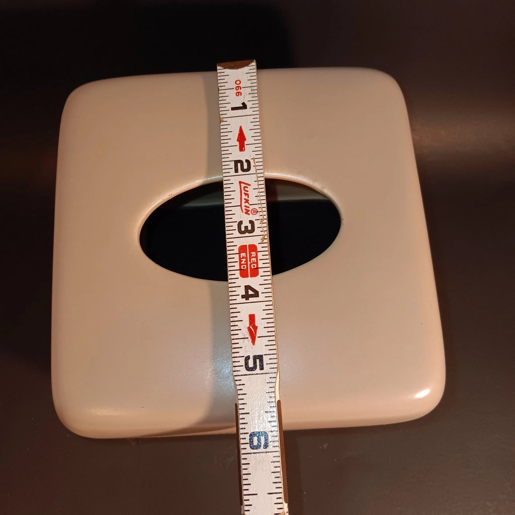 Vintage Tan/Cream Stoneware Tissue Box Cover Smooth Satin Matte Finish Any Room | eBay