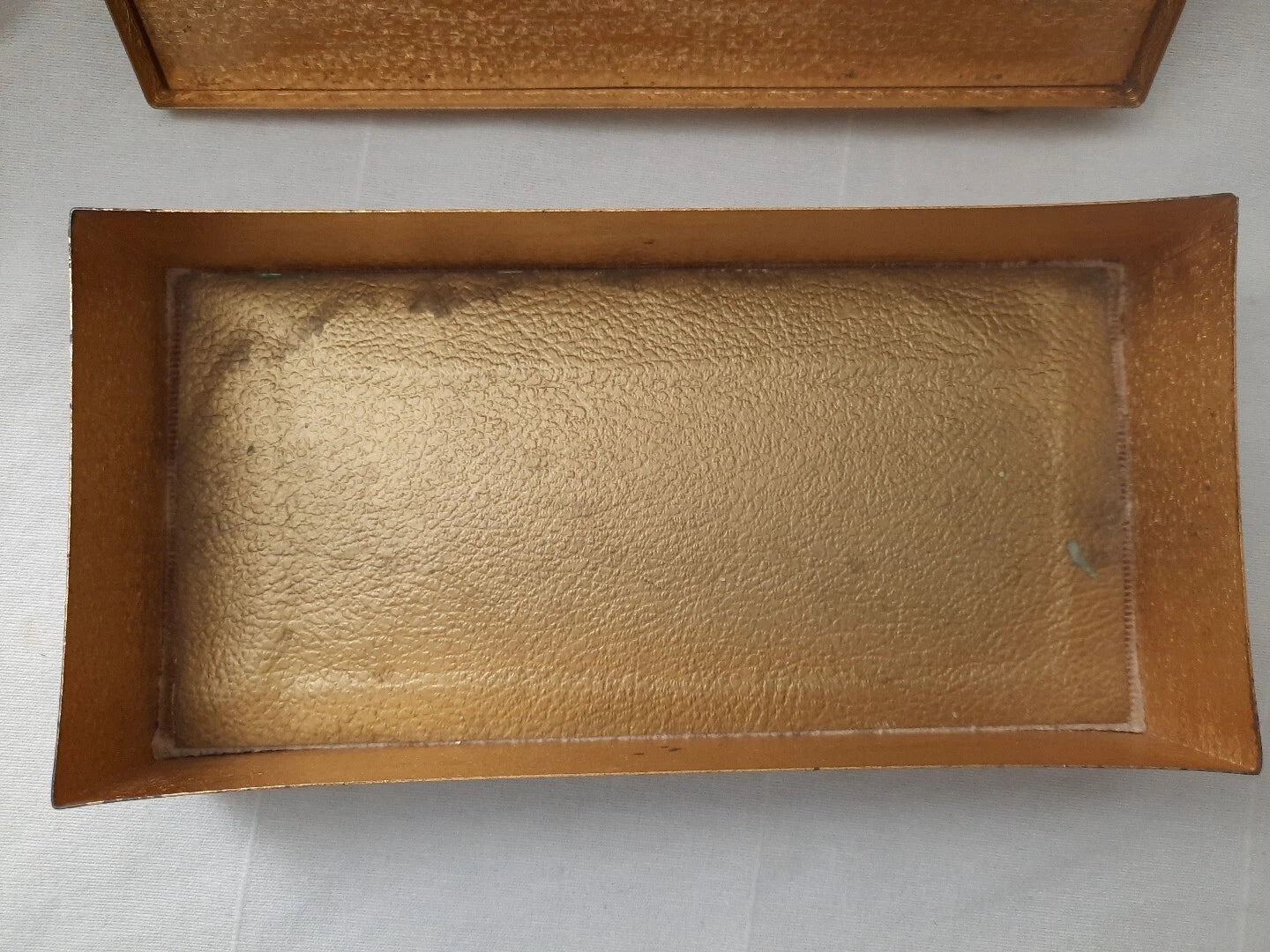 Vintage Antiqued Gold Tone Metal Rectangular Tissue Box Cover 2 Pc w/ Ribbon Bow | eBay