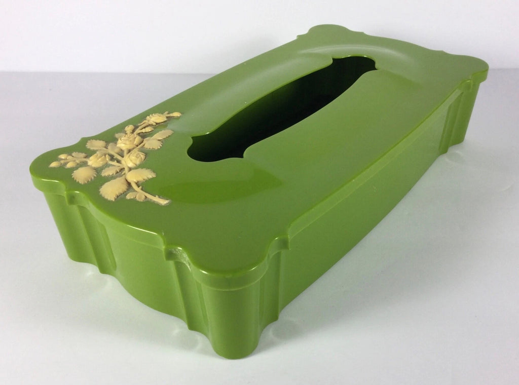 Vintage Mid Century Green Schwarz Bros Plastic Tissue Box Holder Hinged | eBay