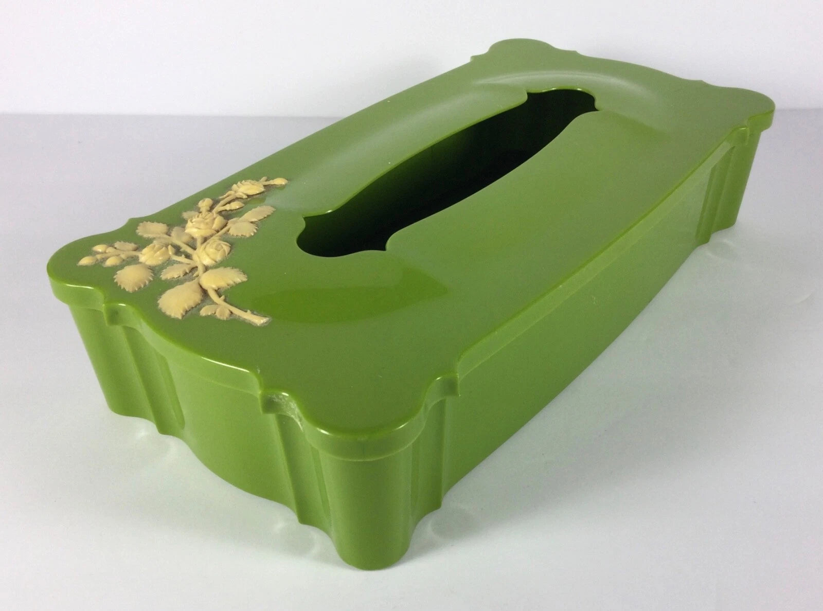 Vintage Mid Century Green Schwarz Bros Plastic Tissue Box Holder Hinged | eBay