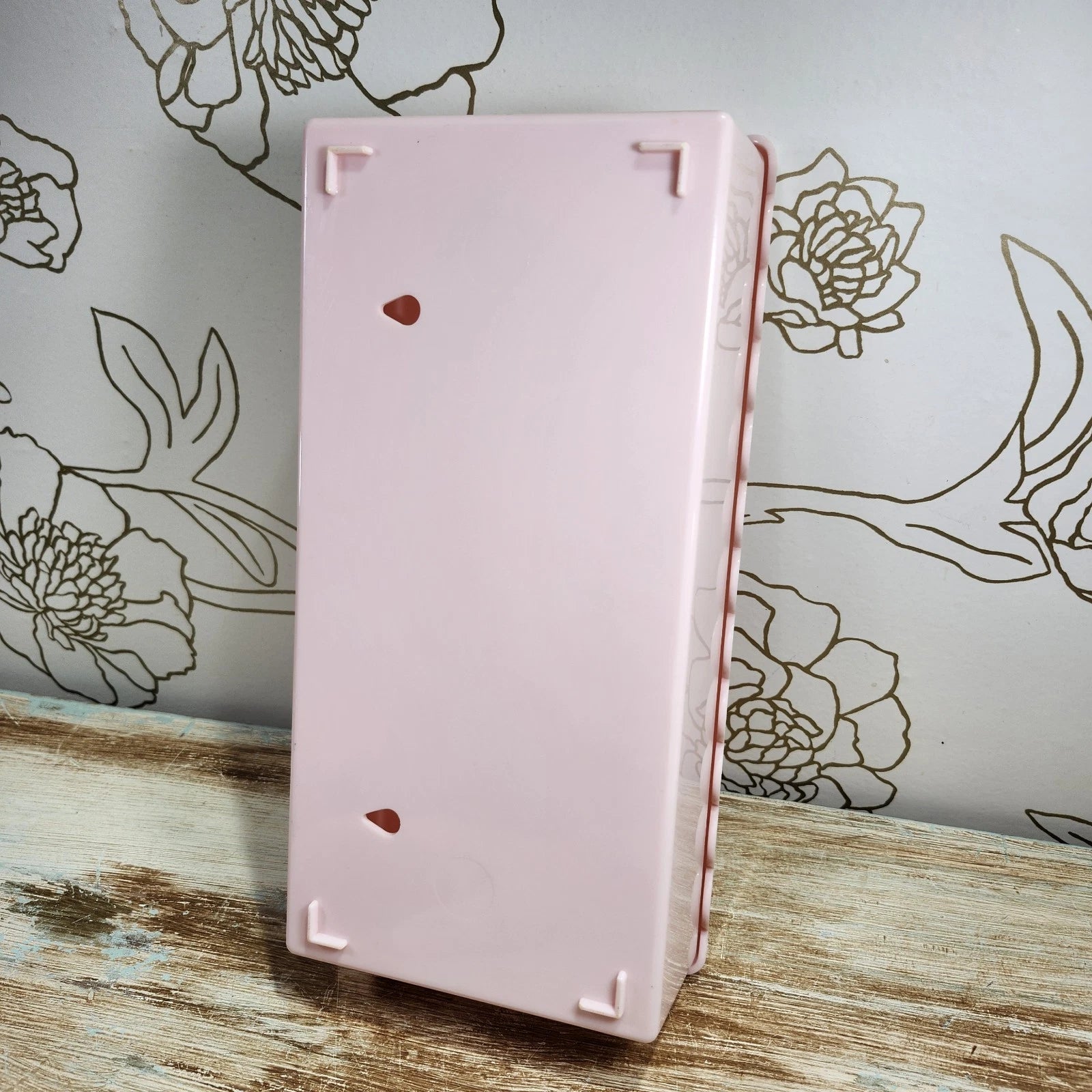 Vintage Pink Plastic Tissue Box Holder Hinged Lid Scalloped Edges | eBay