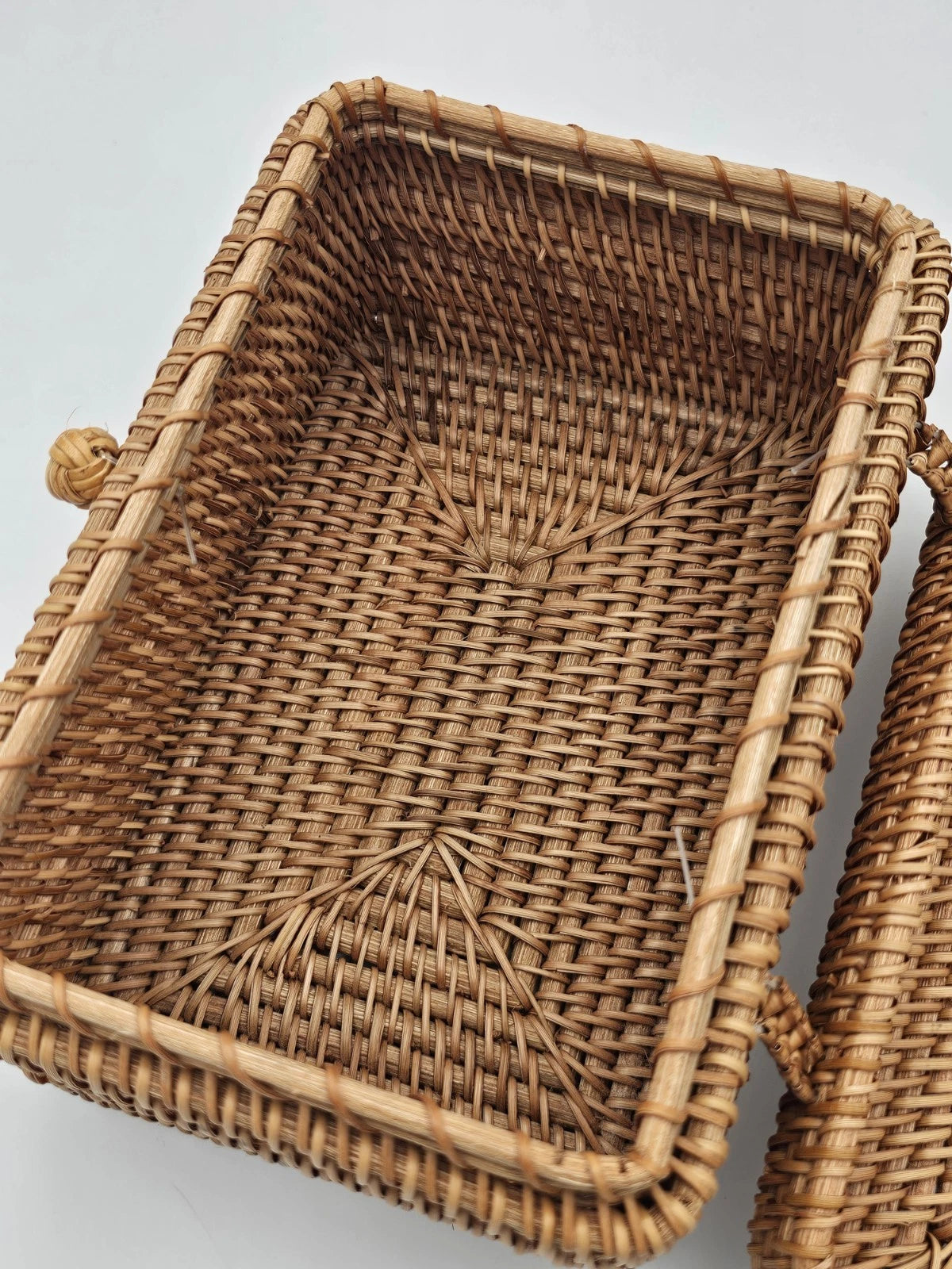 Rattan Tissue Box Cover Square, Hand Woven Wicker Facial Tissue Holder with | eBay
