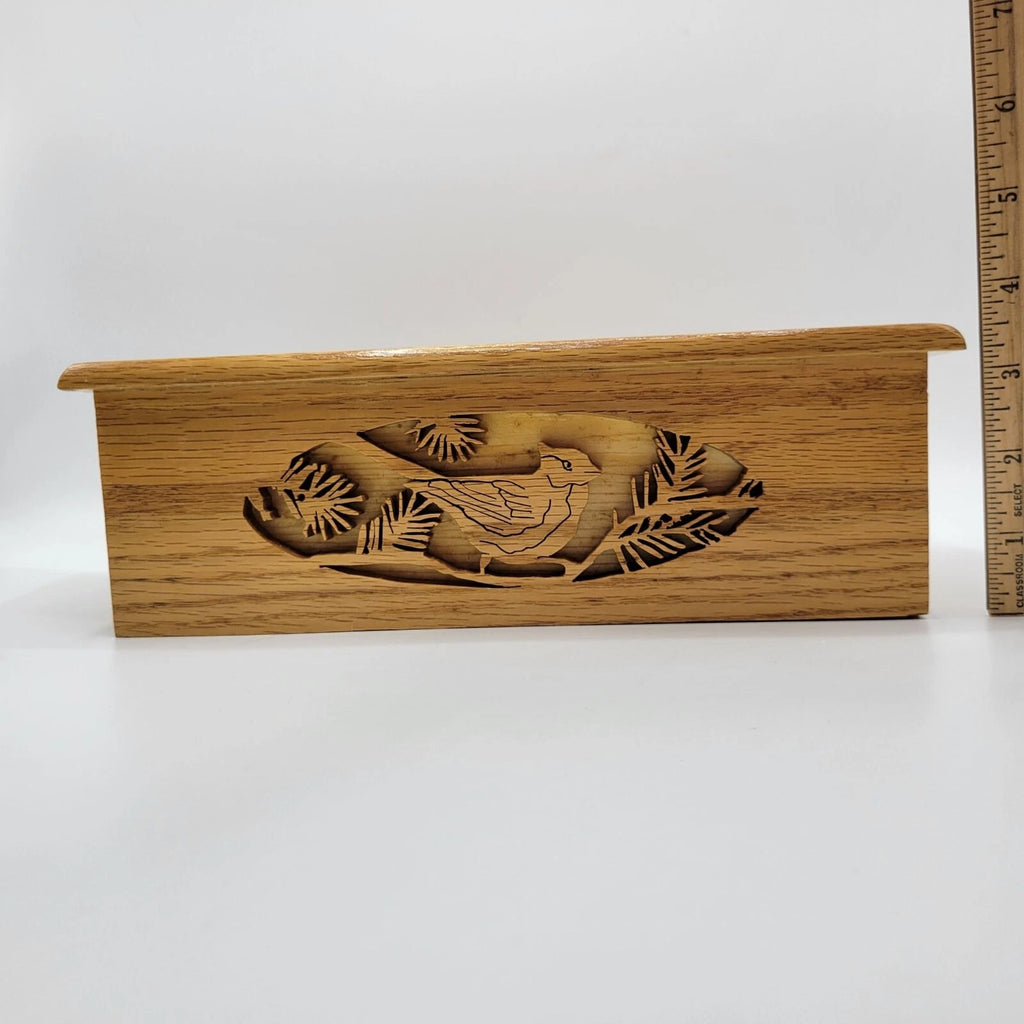 Vintage Handmade Wood Wooden Tissue Box Cover Bird Laser Cut | eBay