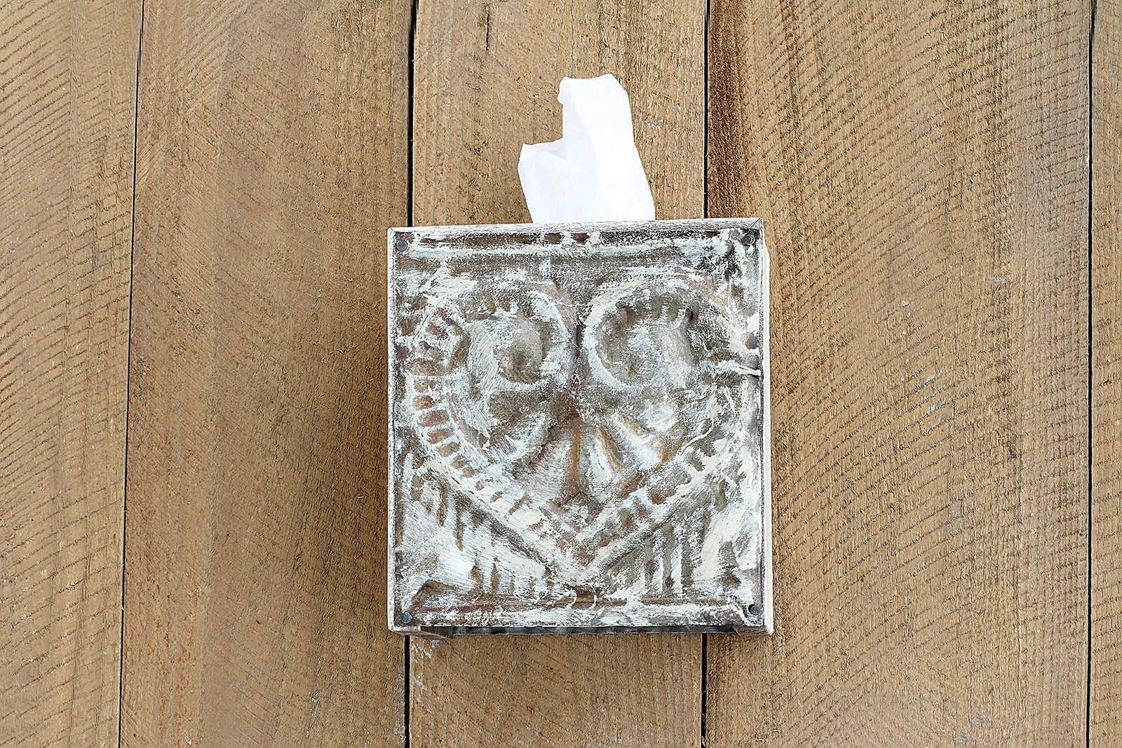Wood & Metal Bless You Tissue Box Cover | eBay