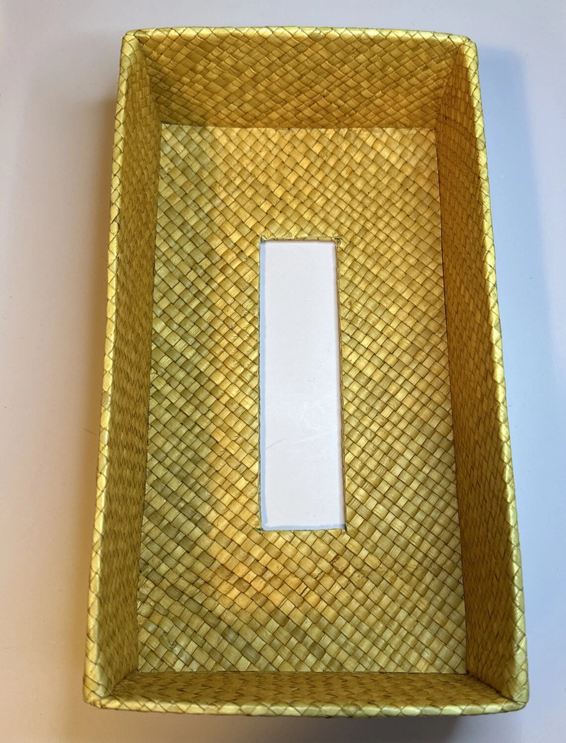 Rectangular Woven Bamboo Or Fiber Tissue Box Cover Water Resistant Facial | eBay