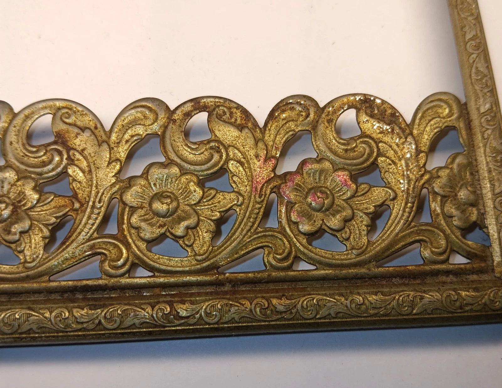 Vintage Gold Colored Metal Tissue Box Flower Rose MCM | eBay