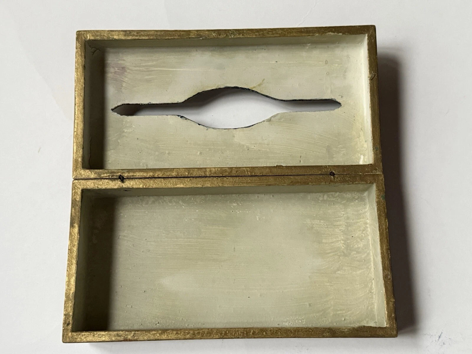 RARE Vintage Gold *BLUE Hollywood TISSUE HOLDER Cover Antique ITALY Florentine | eBay