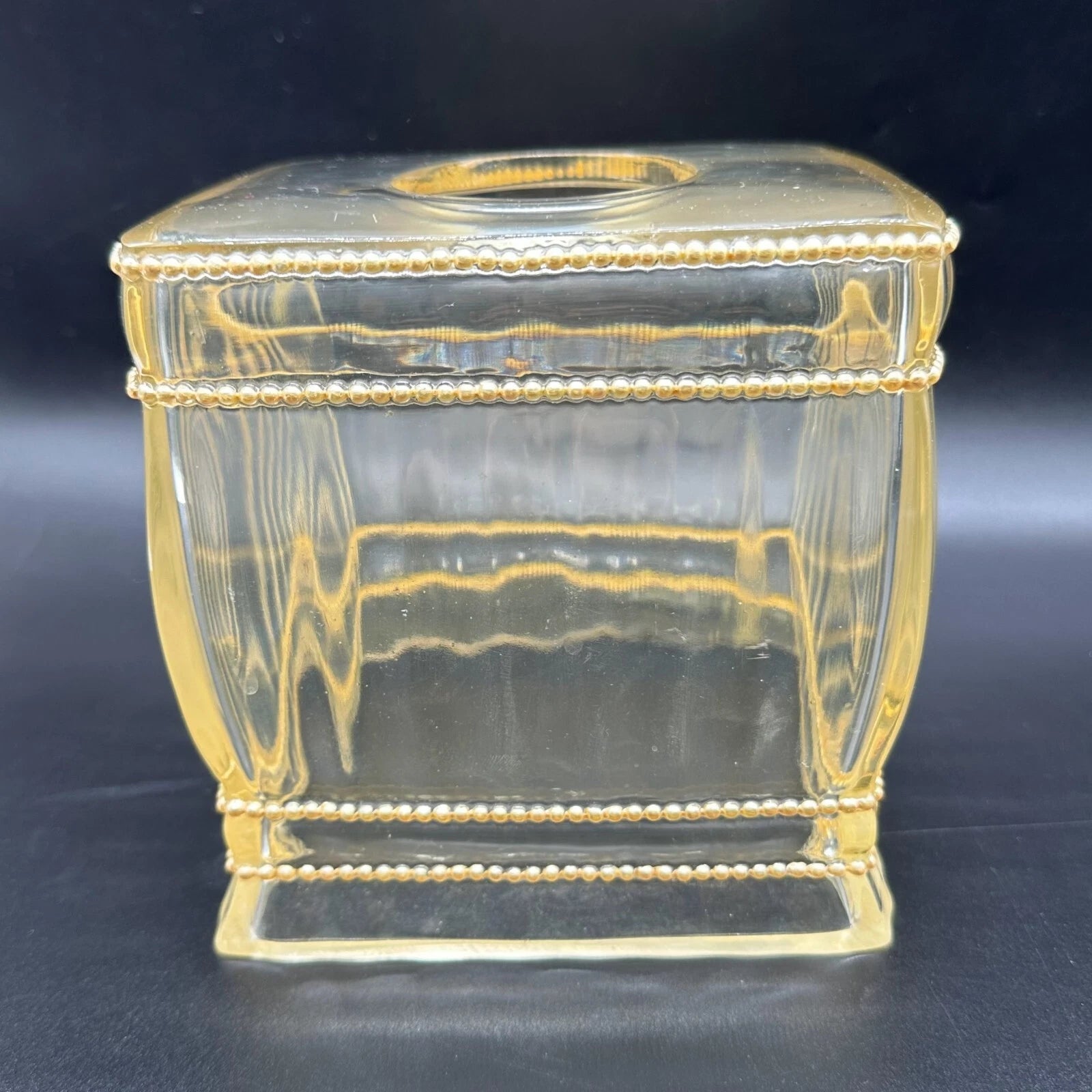 Vintage MCM Beaded Lucite Tissue Box Holder | eBay