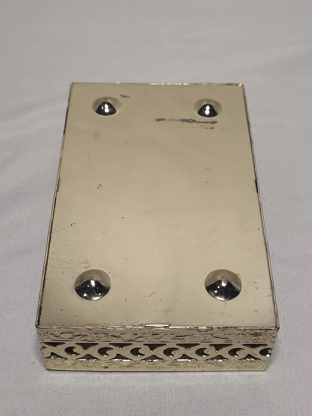 Vintage Gold Tone Filigree Metal Tissue Box Holder Hollywood Regency Glam | eBay