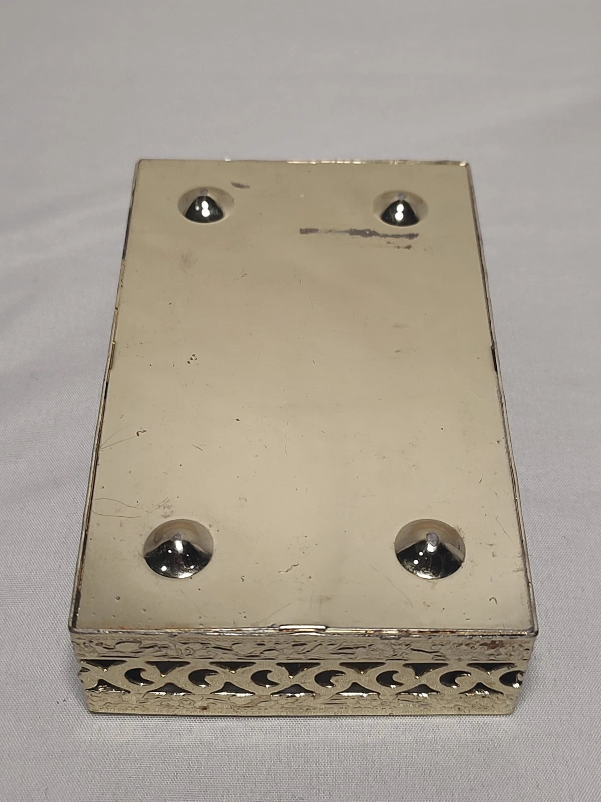 Vintage Gold Tone Filigree Metal Tissue Box Holder Hollywood Regency Glam | eBay