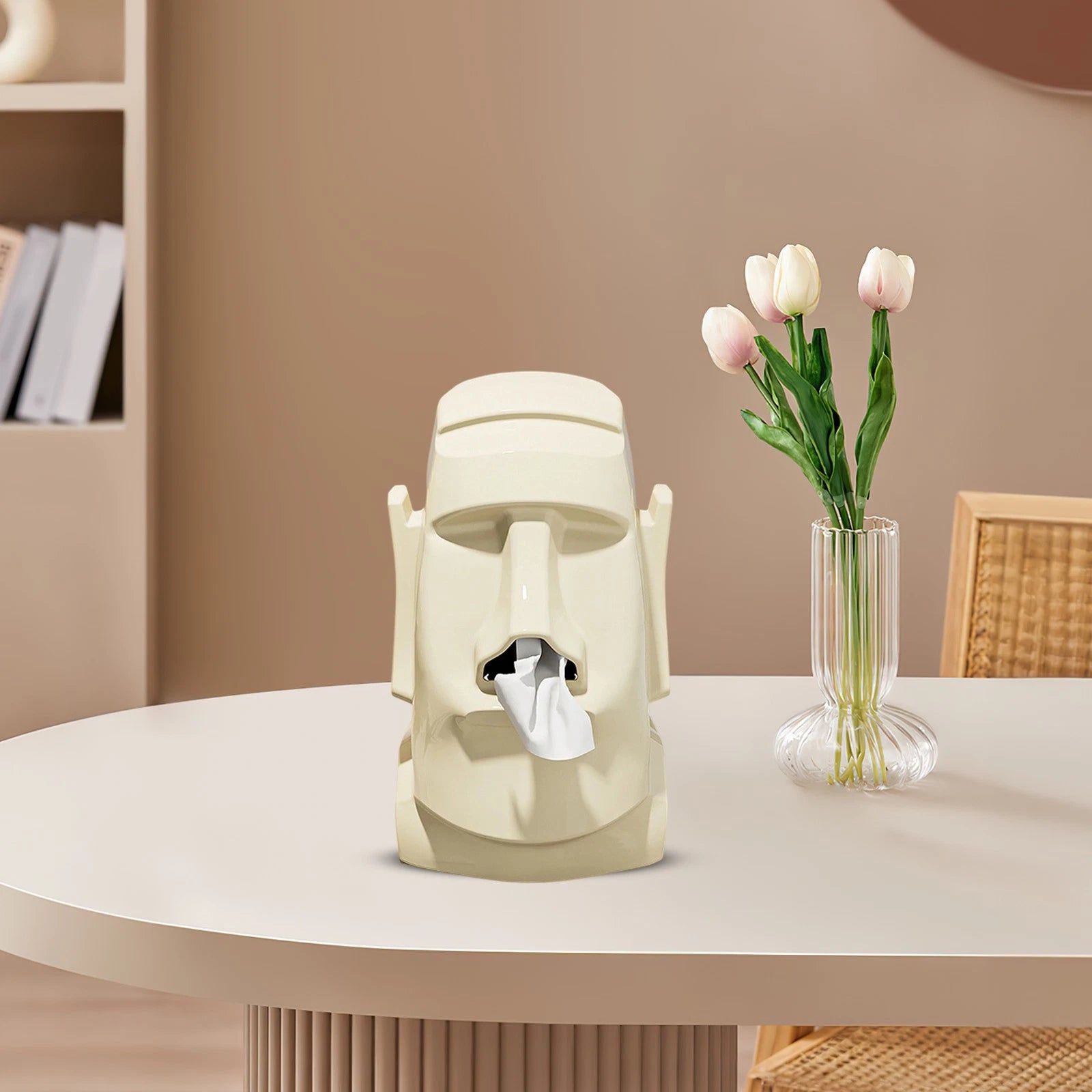 1x Creative Easter Island Statue Tissue Box Headphone Stand Glasses Rack Holder | eBay