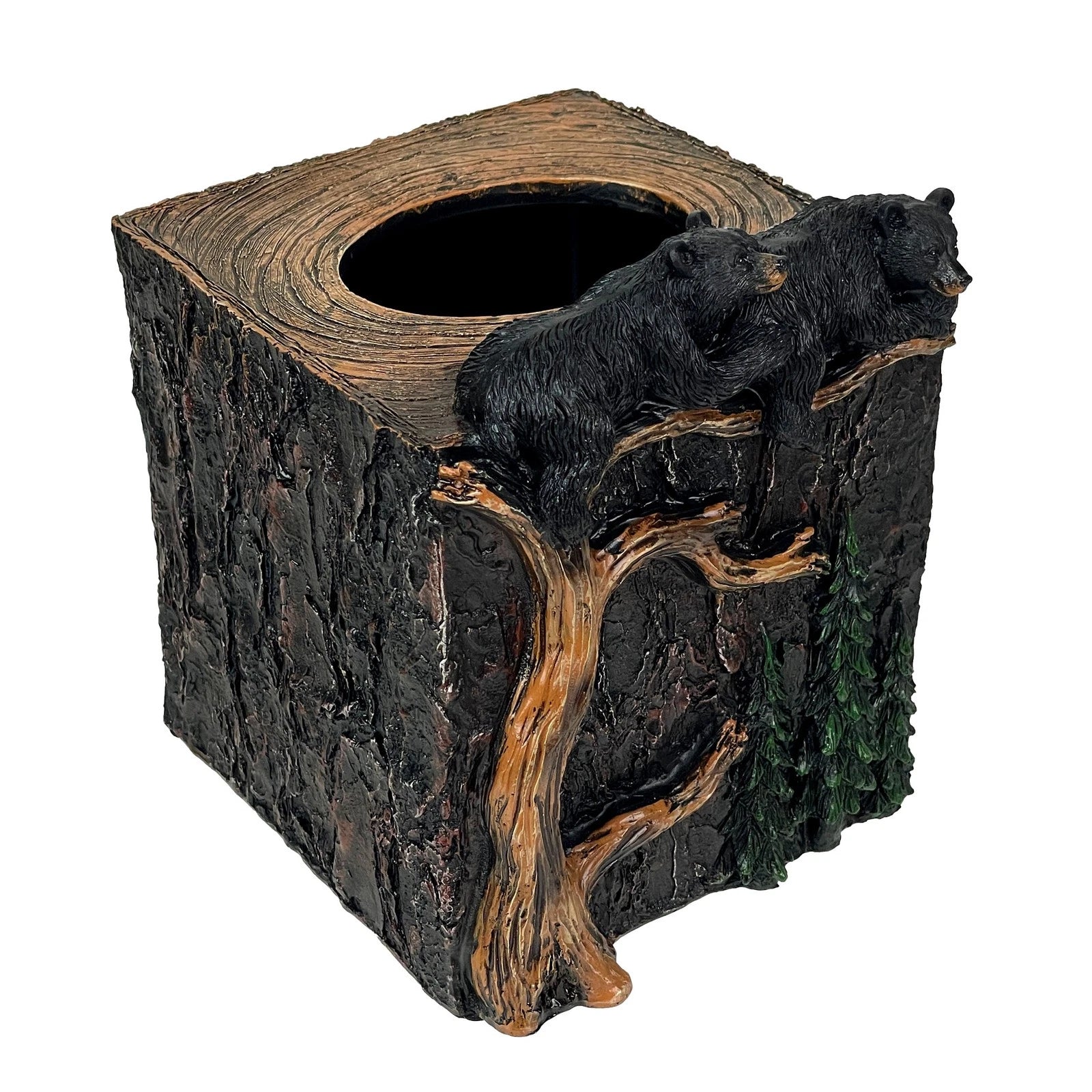 Bear Square Tissue Box Cover – Rustic Lodge Black Bear Bathroom Decor, Felt Pads | eBay