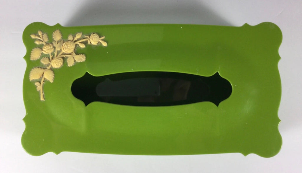 Vintage Mid Century Green Schwarz Bros Plastic Tissue Box Holder Hinged | eBay