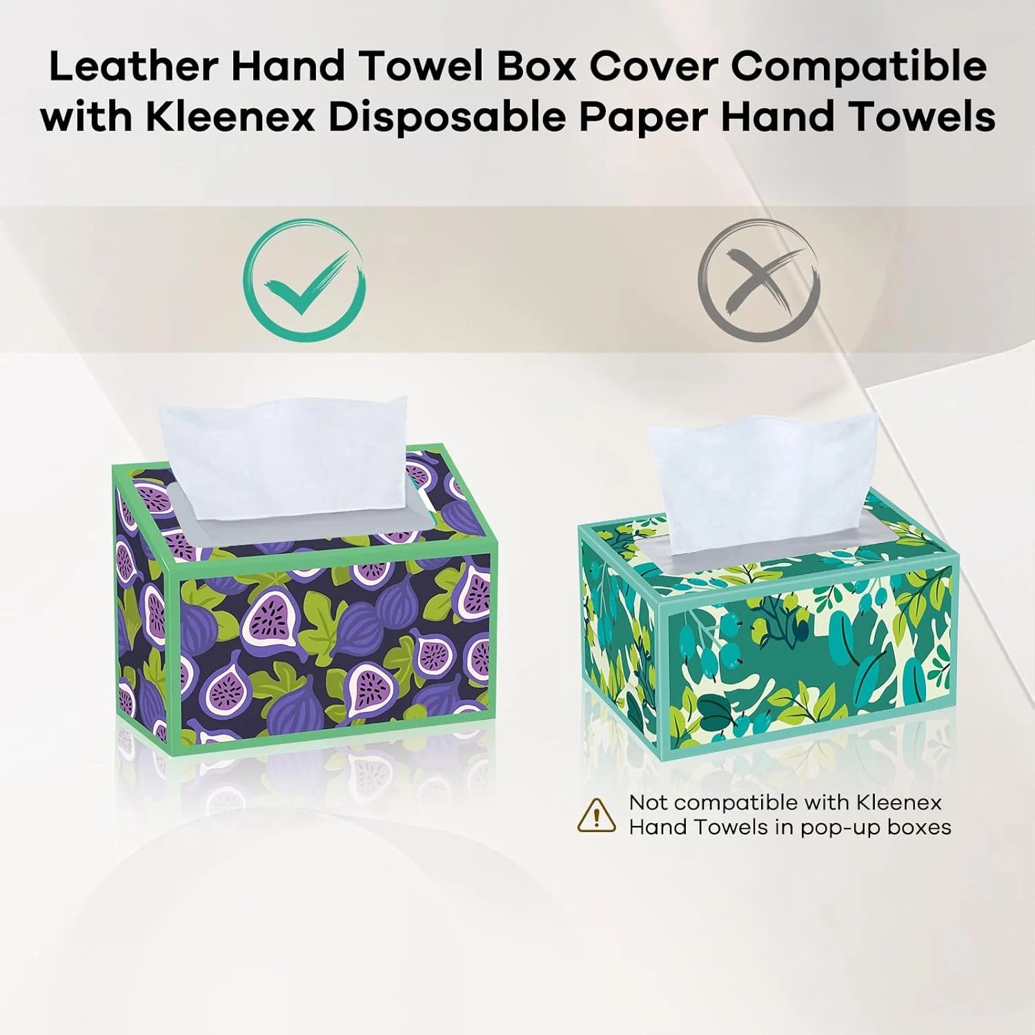 Tissue Box Cover Holder Compatible with Kleenex Disposable Paper Hand Towels, Le | eBay