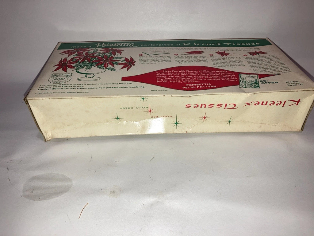 Vintage Red and Green Holly Christmas Kleenex Tissue Box | eBay