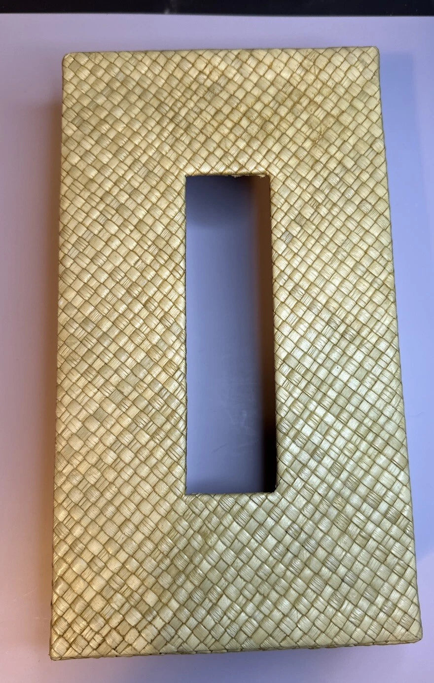Rectangular Woven Bamboo Or Fiber Tissue Box Cover Water Resistant Facial | eBay