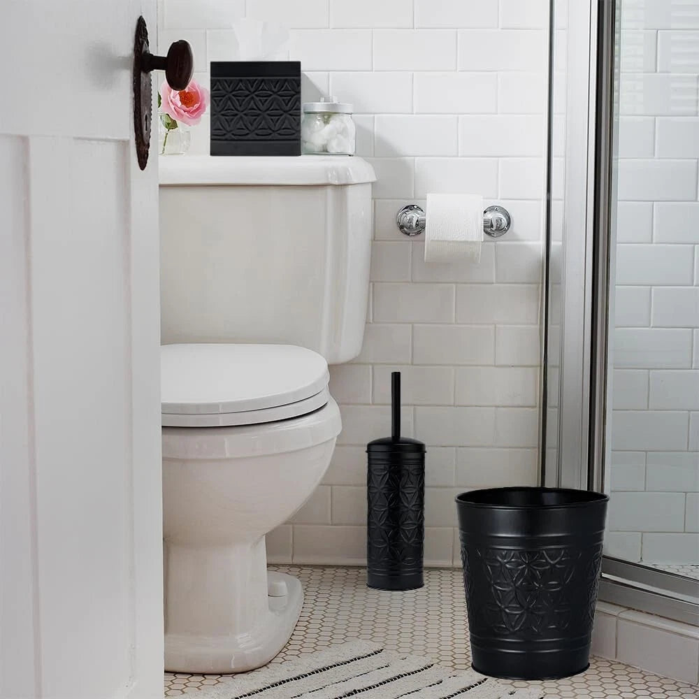 Autumn Alley Black Tissue Box Cover Square, Matte Black Bathroom Accessories | eBay