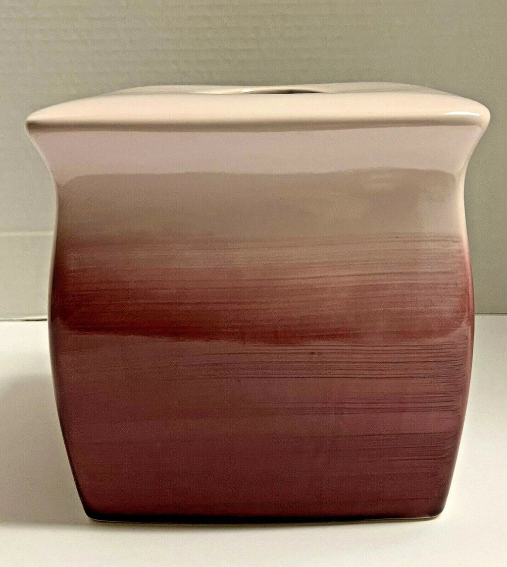 Wamsutta Square Ceramic Tissue Box Cover PURPLE and LAVENDER OMBRE | eBay