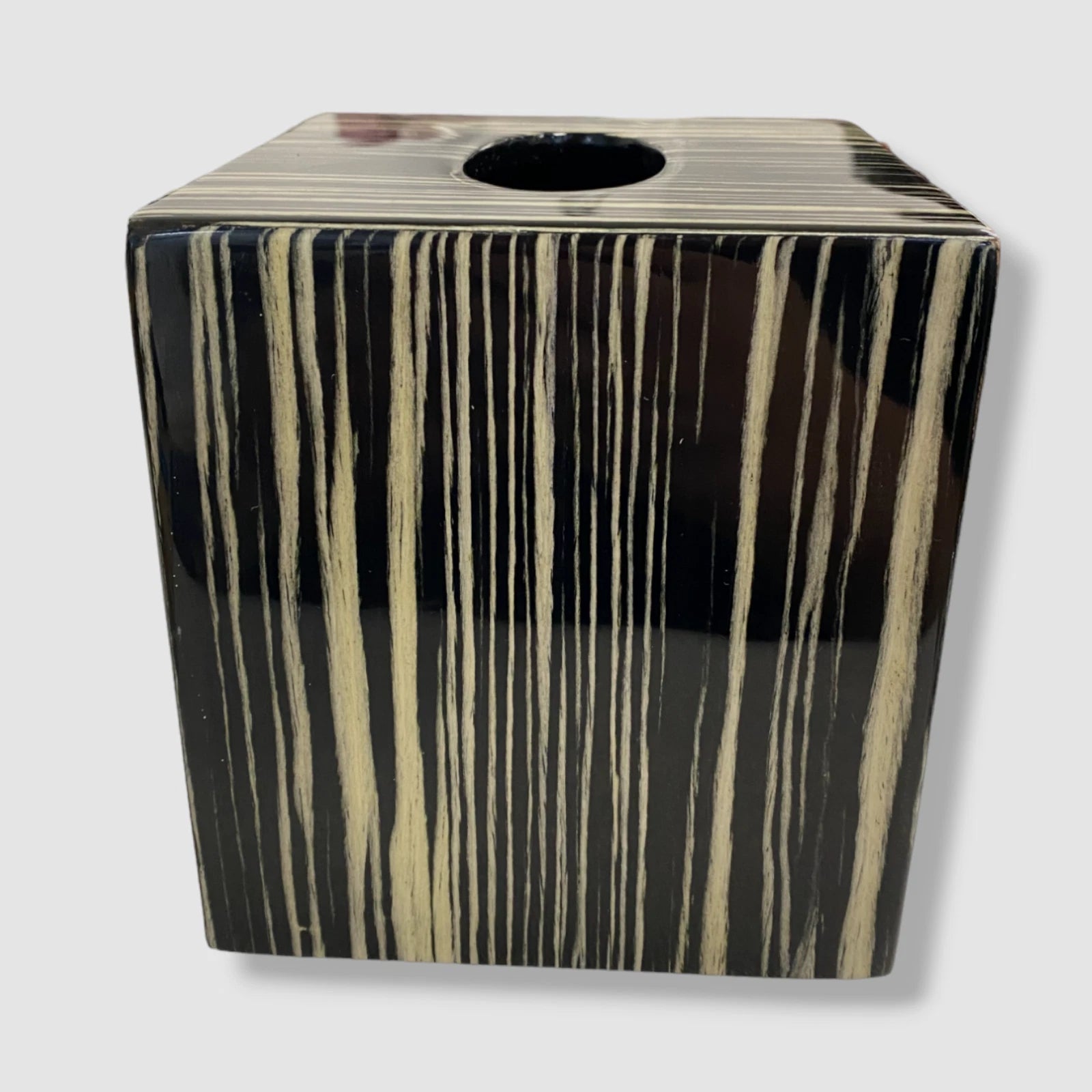 $200 Ladorada Black Ebano Veneer Wood Tissue Cover Box | eBay
