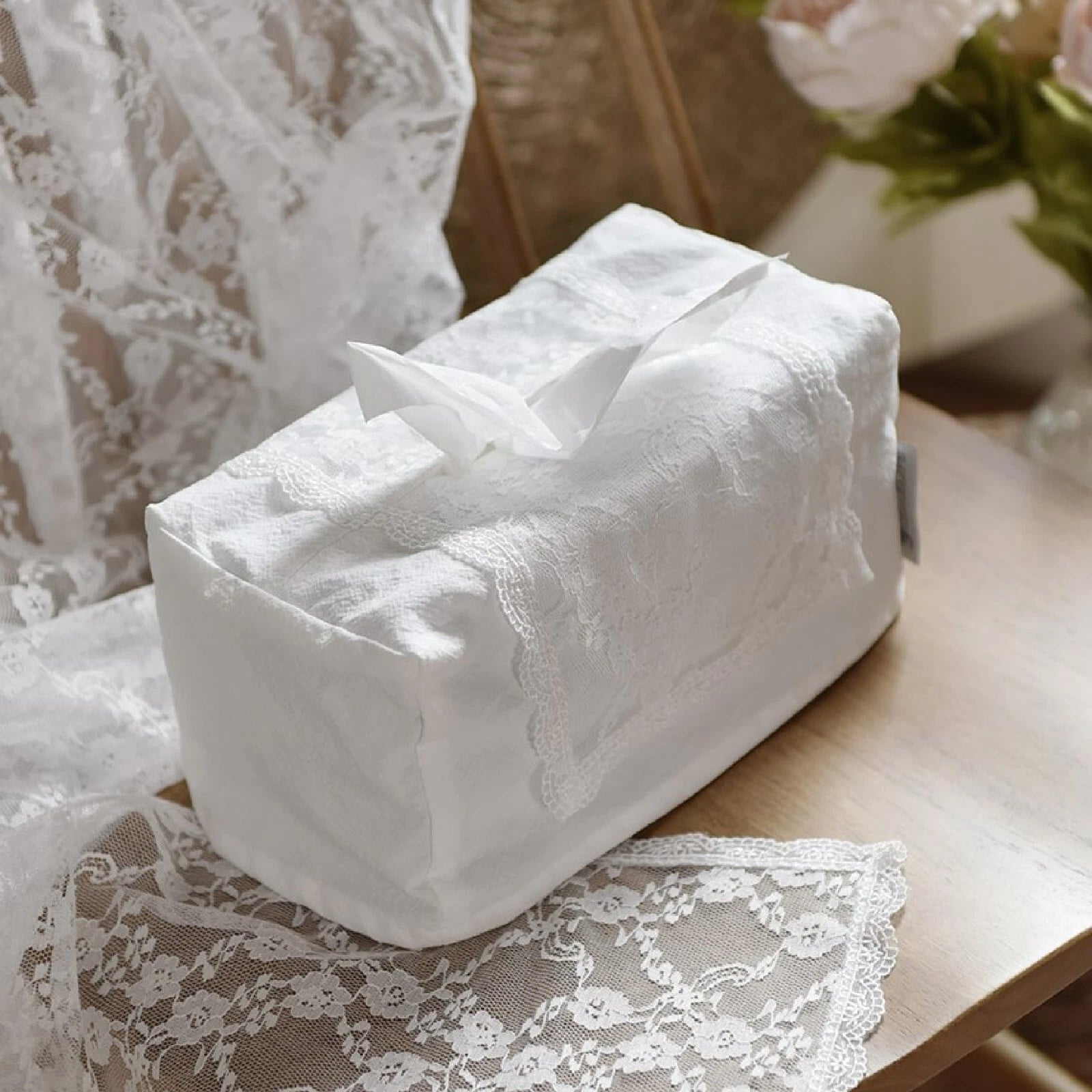 Elegant Lace Tissue Refill Cover Holder Case Living Room Home Deco Made in Korea | eBay