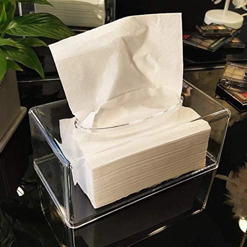 Yopay 2 Pack Clear Tissue Dispenser Box, Large Facial Acrylic Tissue Box Cover H | eBay