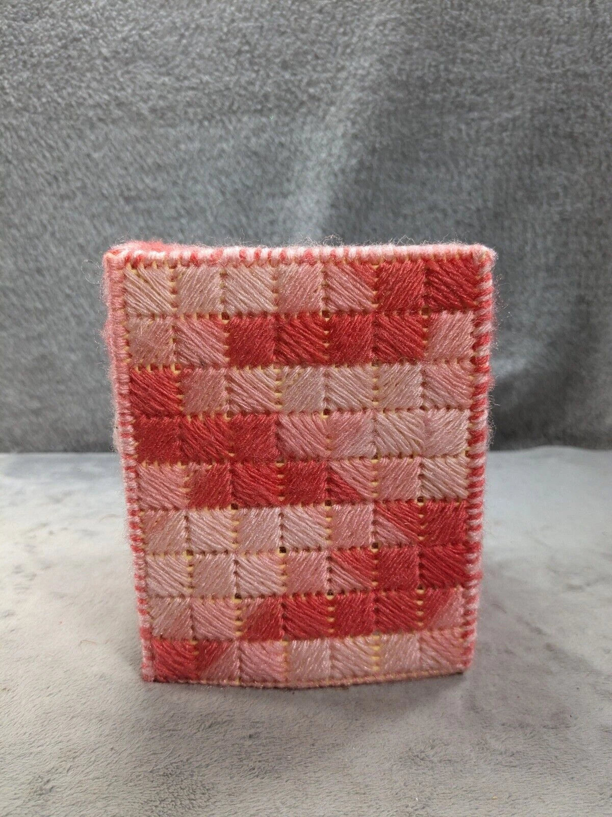 Handmade Needlepoint 6” Tall Tissue Box Cover Valentines Theme | eBay