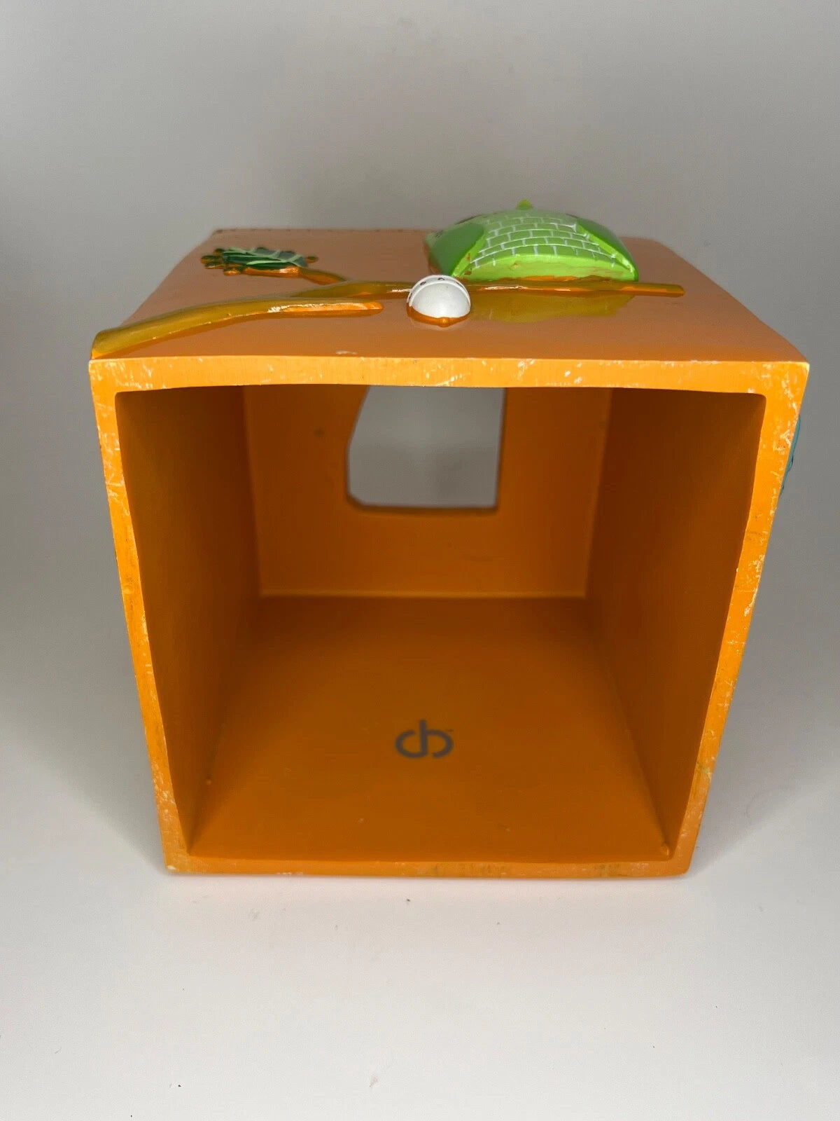 Give a Hoot Owl Tissue Box Holder Creative Bath Orange Resin 5.75" Square AS IS | eBay