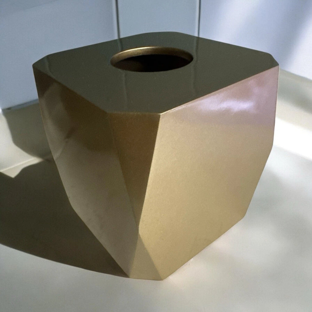 Taymor's Ice Gold Collection Square Boutique Tissue Box Cover NWT | eBay