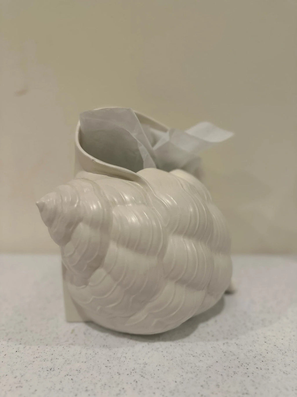Vintage Conch Sea Shell Tissue Box Cover Ceramic Pottery | eBay