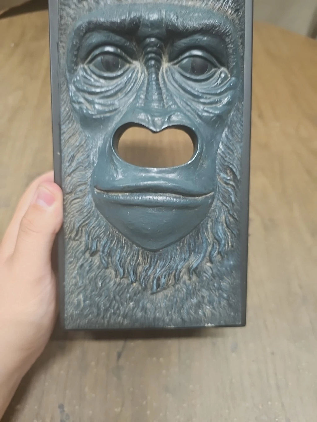 Vintage Tissue Box Cover 3D Resin Gorilla Face Jungle | eBay