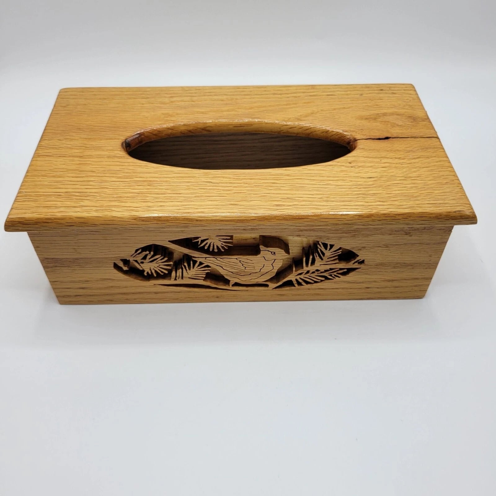 Vintage Handmade Wood Wooden Tissue Box Cover Bird Laser Cut | eBay