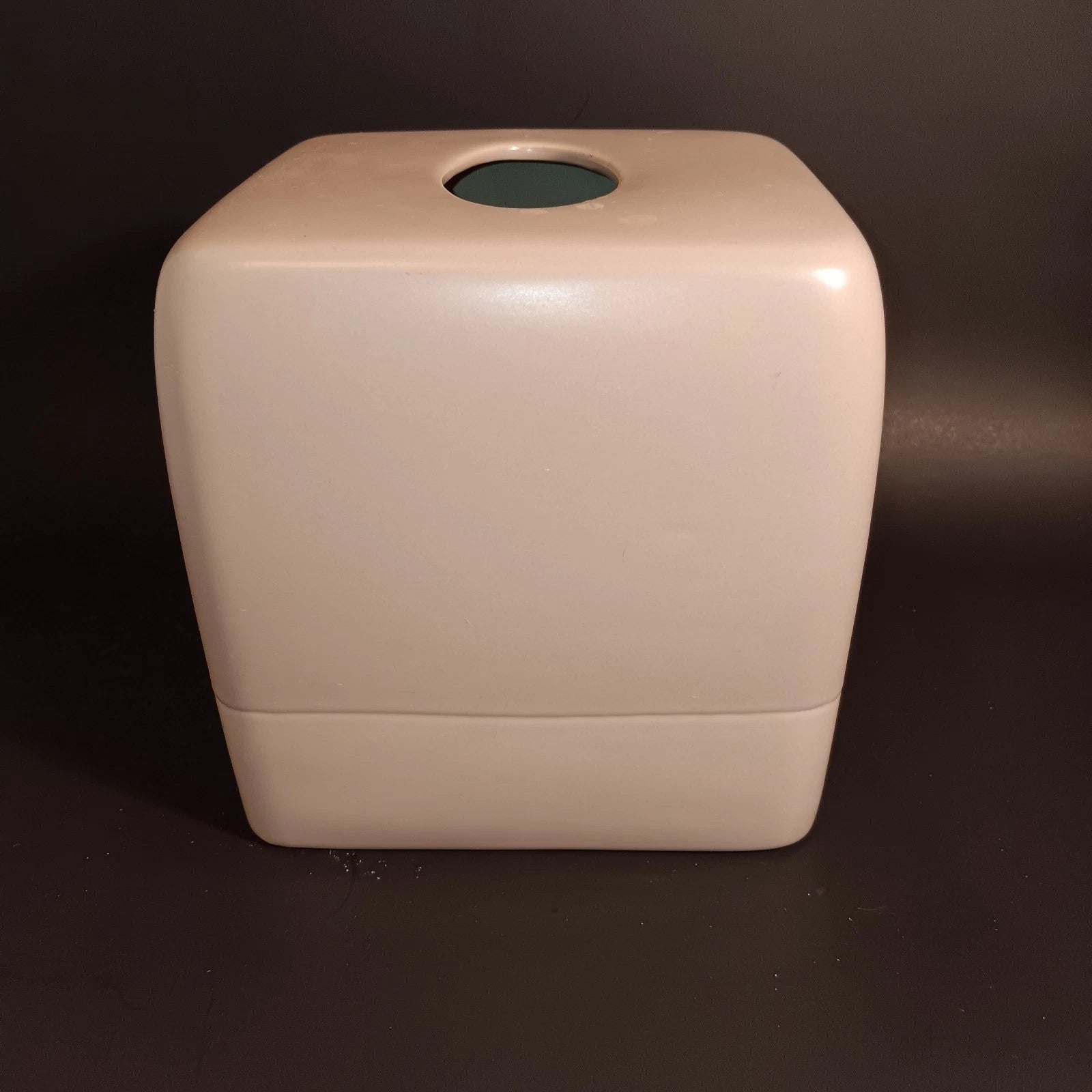 Vintage Tan/Cream Stoneware Tissue Box Cover Smooth Satin Matte Finish Any Room | eBay