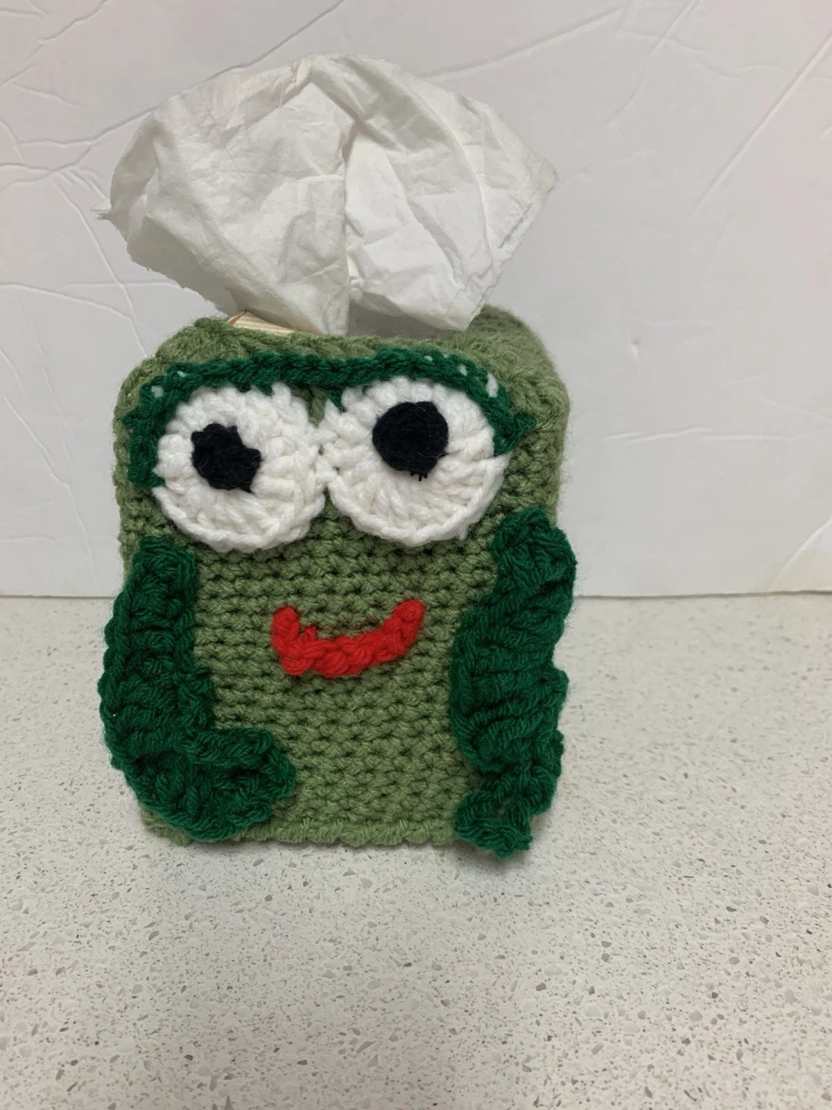 Frog Tissue Box Cover New Handmade Crochet | eBay