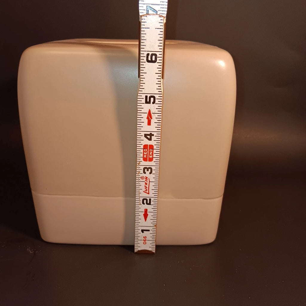 Vintage Tan/Cream Stoneware Tissue Box Cover Smooth Satin Matte Finish Any Room | eBay