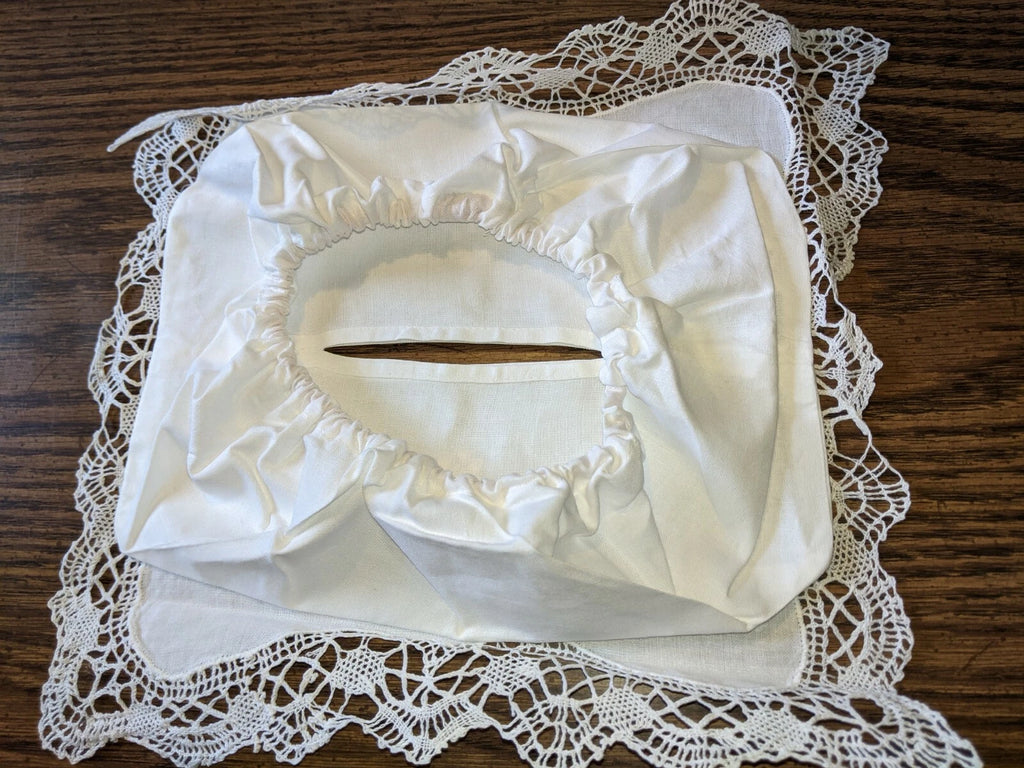 Vintage White Cotton Embroidered & Crochet Tissue Box Cover | eBay