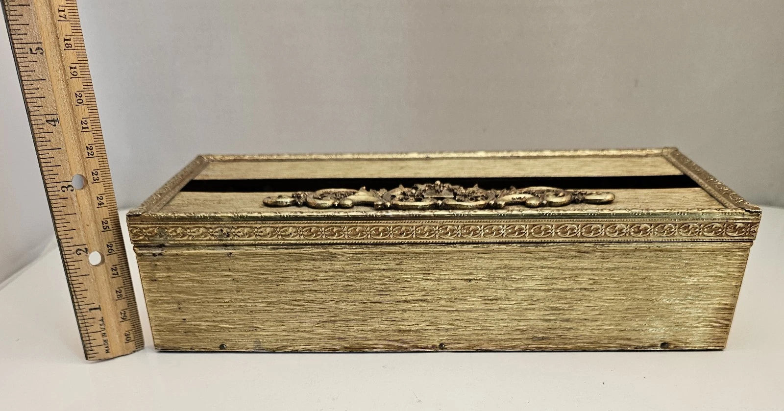 Set of 2 - Vintage Goldtone Metal Decorative Tissue Box Holders MCM | eBay