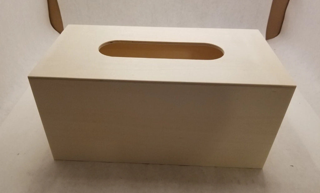 Box of Four (4) Unfinished Wood Rectangular Tissue Box Cover for DIY Design NIB | eBay