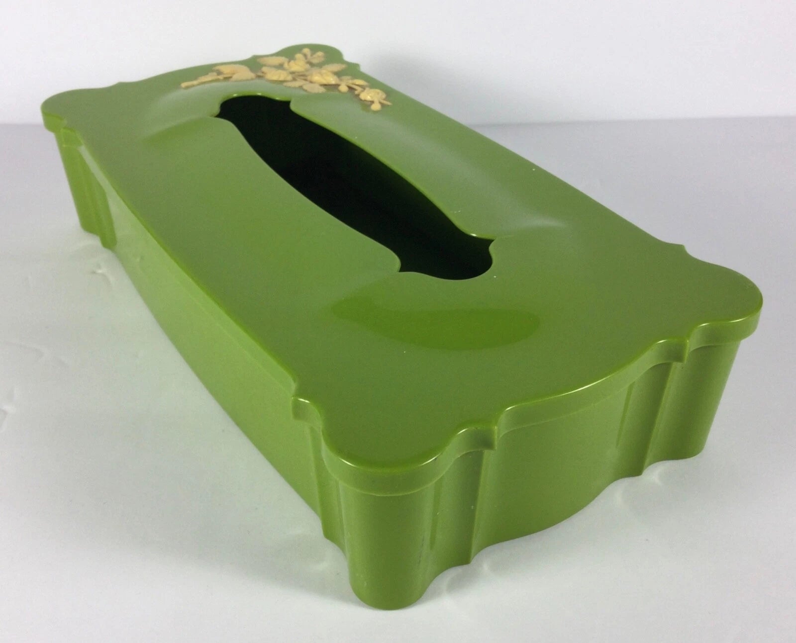 Vintage Mid Century Green Schwarz Bros Plastic Tissue Box Holder Hinged | eBay