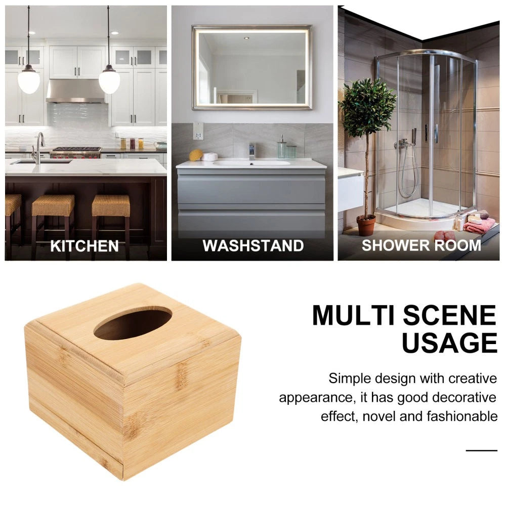 Tissue Cube Box Tissue Holder Bathroom Storage Tissue Box Cover Rectangular | eBay
