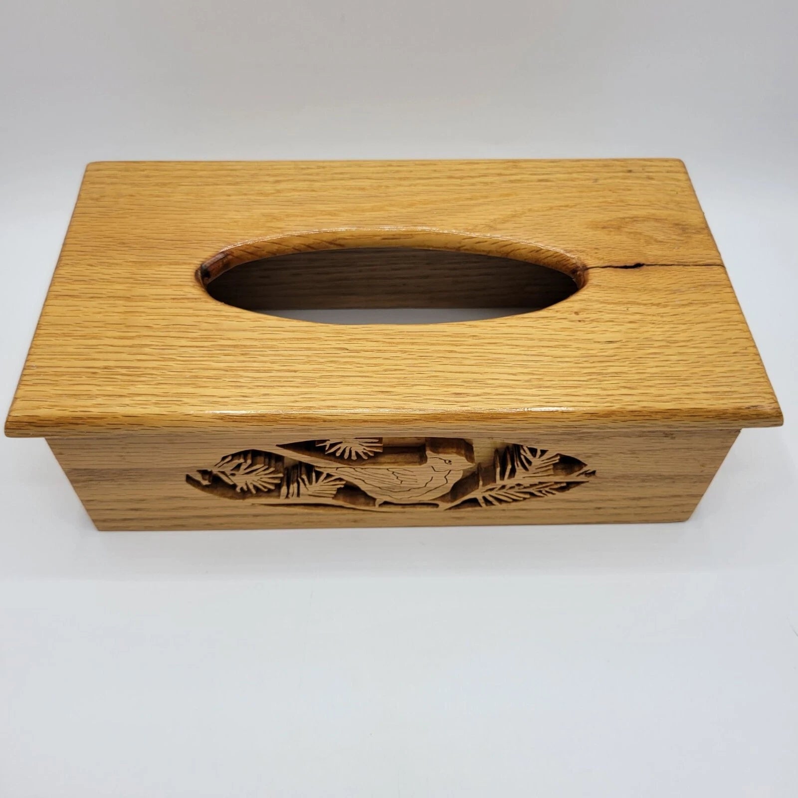 Vintage Handmade Wood Wooden Tissue Box Cover Bird Laser Cut | eBay